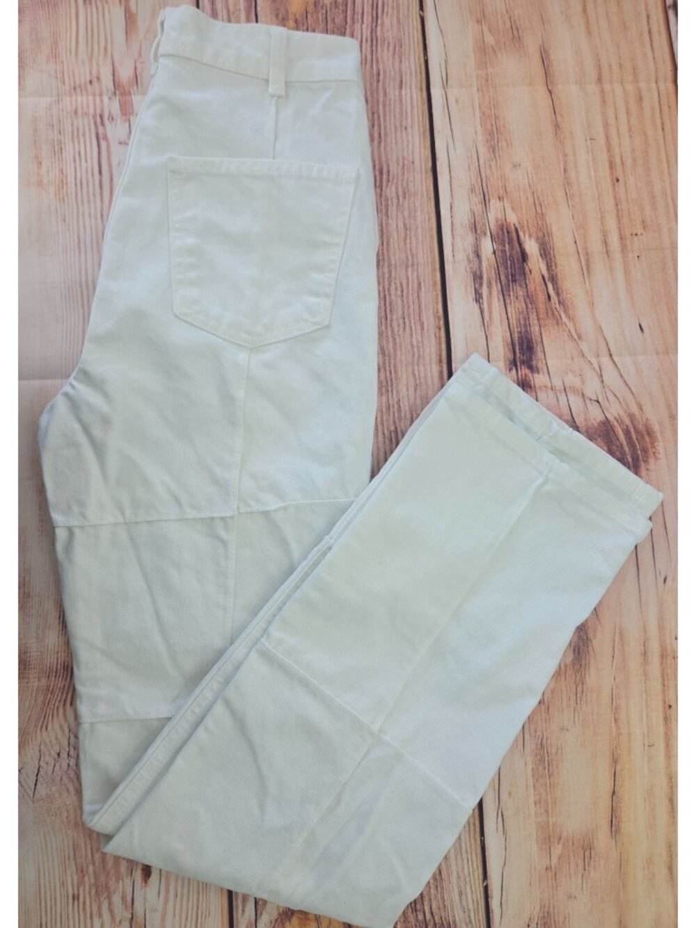 Zara Womens Ivory Relaxed Jeans 24 (26x30.75) New without Tags NWOT